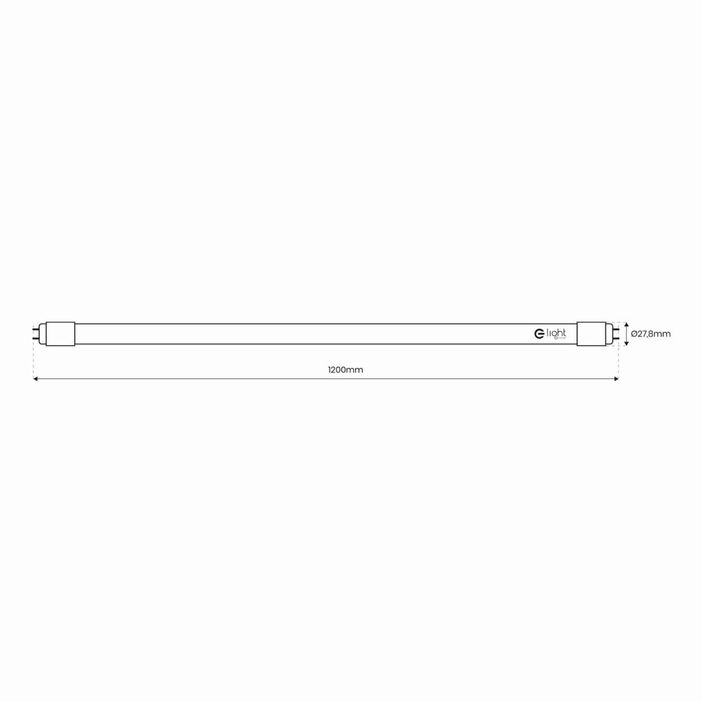 Tubo LED 18W G13 6500K 120cm Eko-Light EK8244 bianco