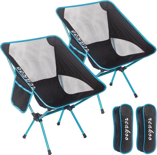 Set di Sedie da Campeggio Leggere e Ripiegabili da 2 - Sedie Portatili per Esterno, Picnic, Spiaggia, Escursioni, Giardino, Pesca e Festival