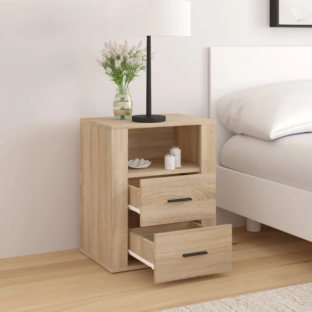 Comodino Rovere Sonoma 50x36x60 cm in Legno Multistrato 816731