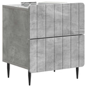 Set di 2 Comodini | Armadio da Notte | Mobiletto da notte Grigio Cemento 43 x 34,5 x 49,5 cm