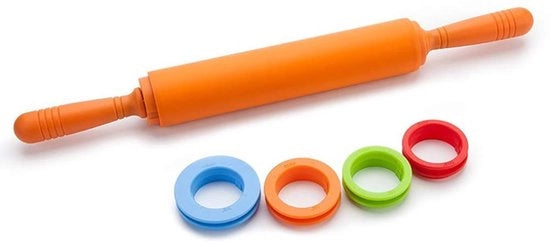 Spine silicone flessibile - 4 Distanze di distacco - Antistick - Ideale per cuocitori casalinghi - Lunghezza complessiva 45 cm - Attrezzo da forno perfetto - Rotolo di impasto
