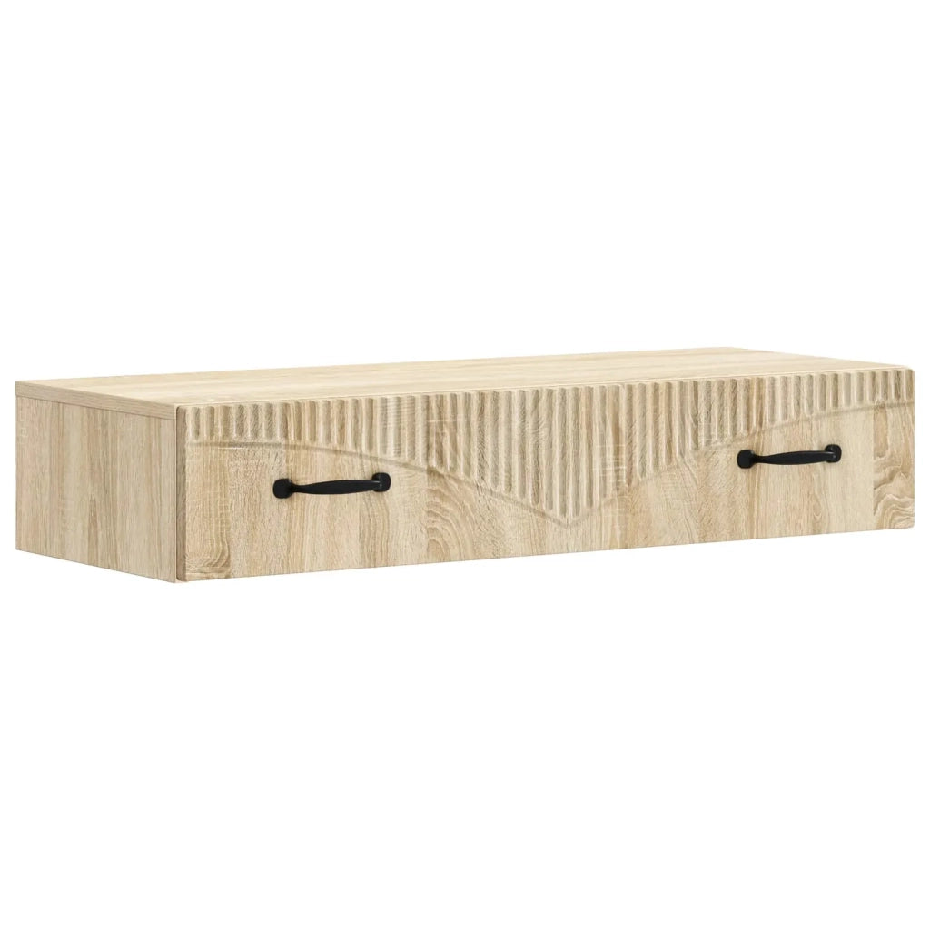 Tavolino da Parete Laterale Rovere Sonoma 87,5 x 34,5 x 17 cm 899007