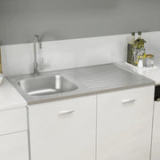 Lavello Cucina e Scolapiatti Argento 1000x600x155 mm in Acciaio cod mxl 51783