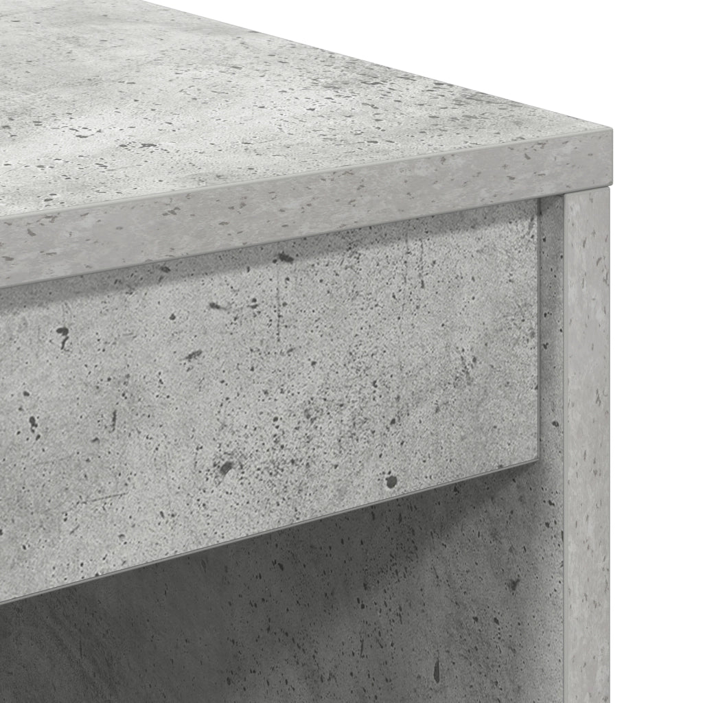 Scrivania Grigia cemento MDF con effetto cemento 70 x 50 x 76 cm
