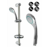 Trade Shop - Saliscendi Doccia Con Soffione Doccetta Multigetto Asta Con Portasapone 69132 -