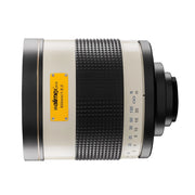 Obiettivo fotografico catadiottrico 800/8.0 per Canon EOS M - lunghezza 131mm - per lunghezza focale 800mm - sensore full-frame/APS-C - adattatore T2 - messa a fuoco ravvicinata 3,5m