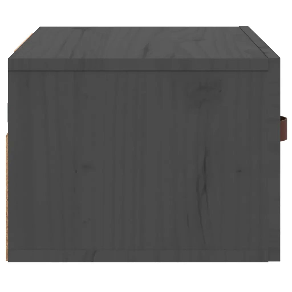 Comodino a Muro Grigio 40x29,5x22 cm