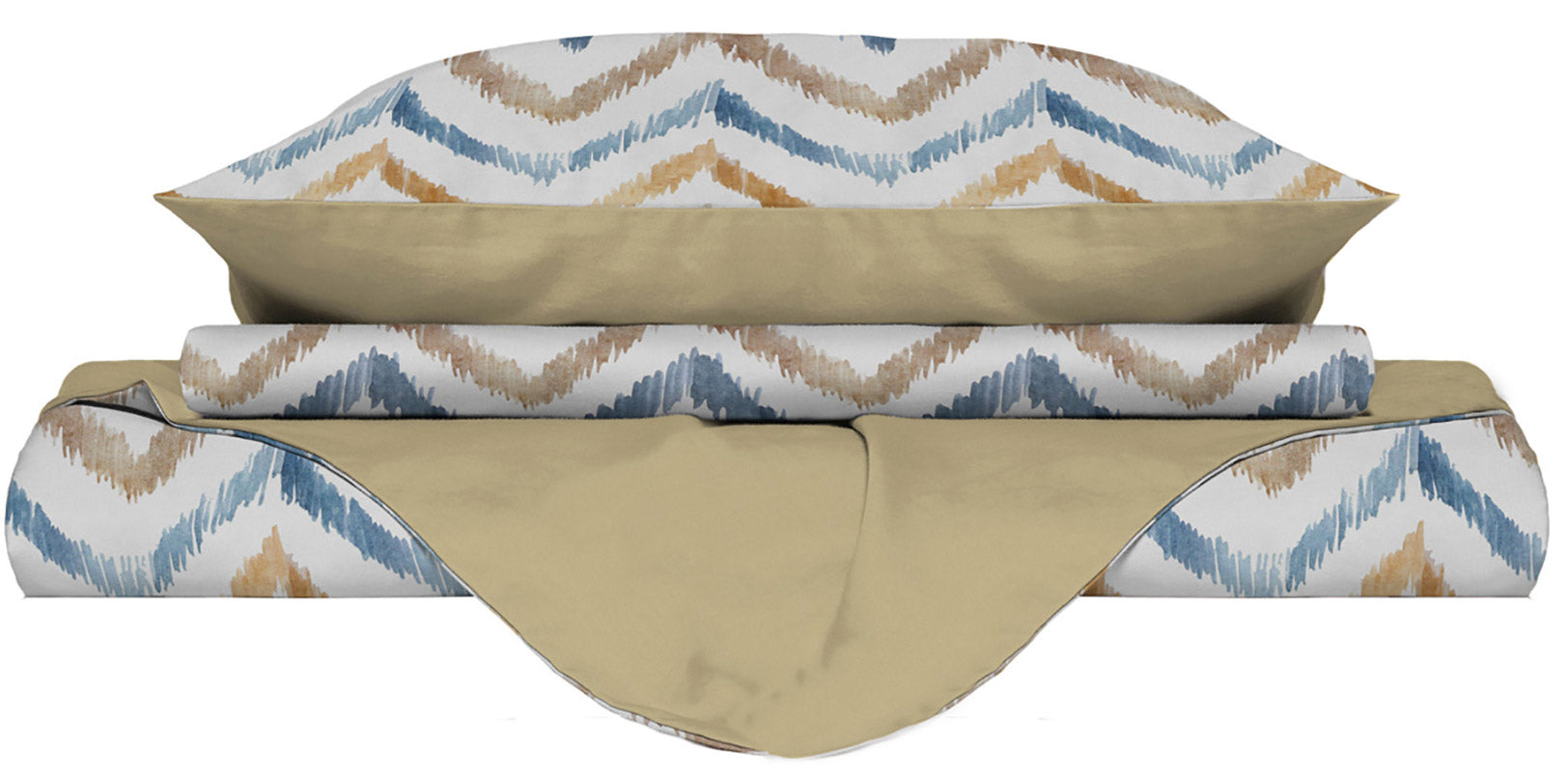 Copripiumino Matrimoniale Double Face con Federe Stampato Hippy