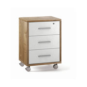 Mobile 3 Cassetti Su Ruote Noce Stelvio cm 51x41x71h - Sarmog