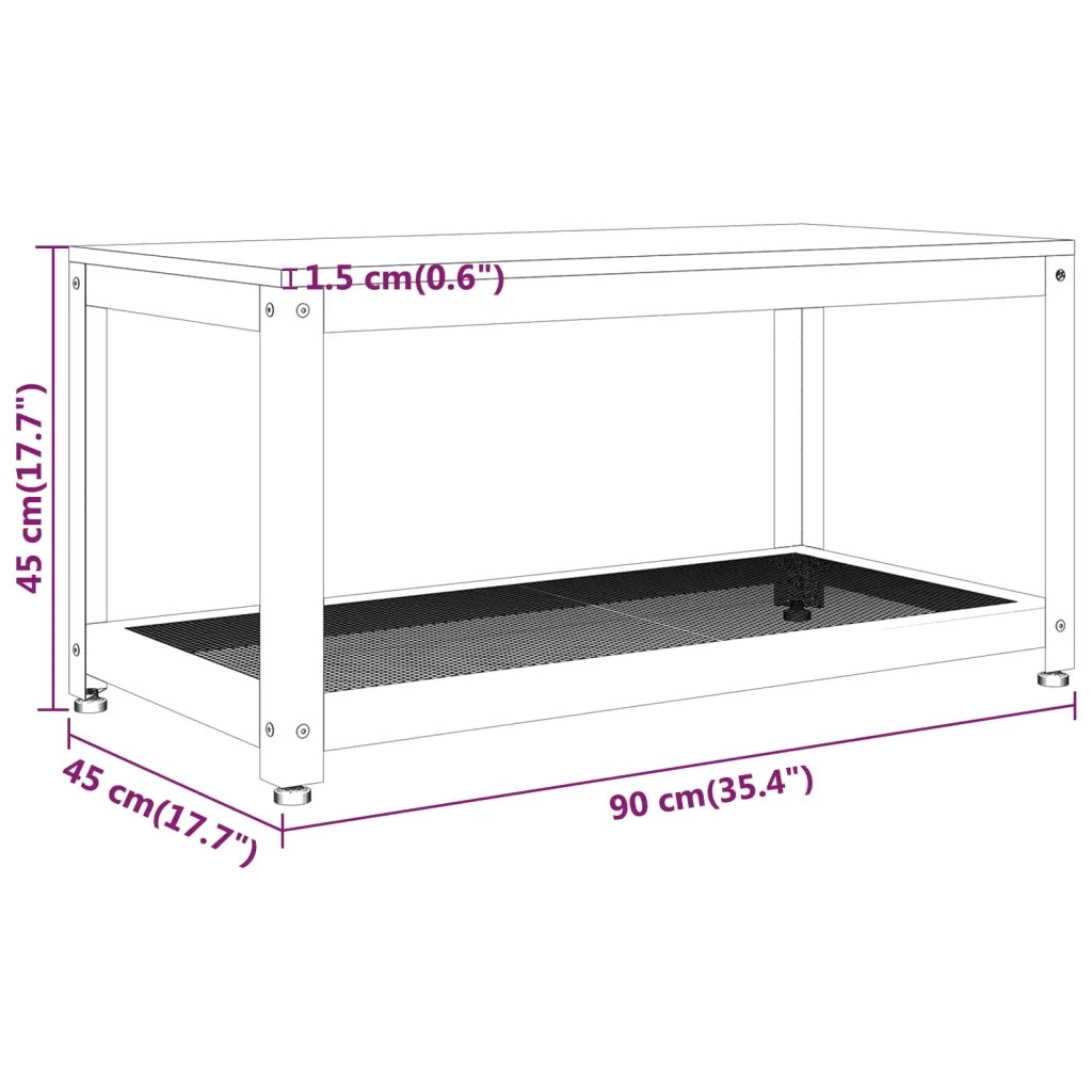 Tavolino da Salotto Grigio e Nero 90x45x45 cm in MDF e Ferro 286083