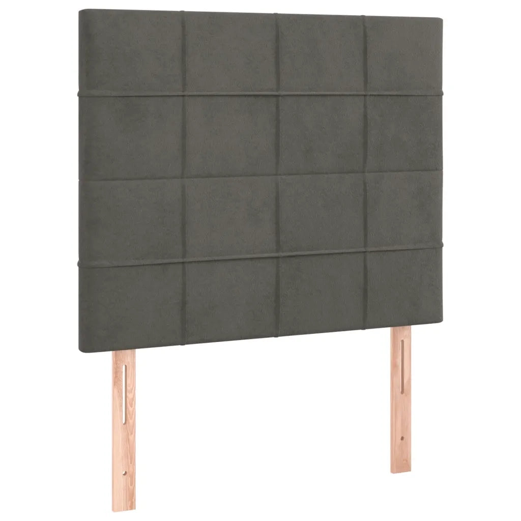 Giroletto a Molle con Materasso-Struttura Letto Grigio Scuro 80x200 cm Velluto 611216