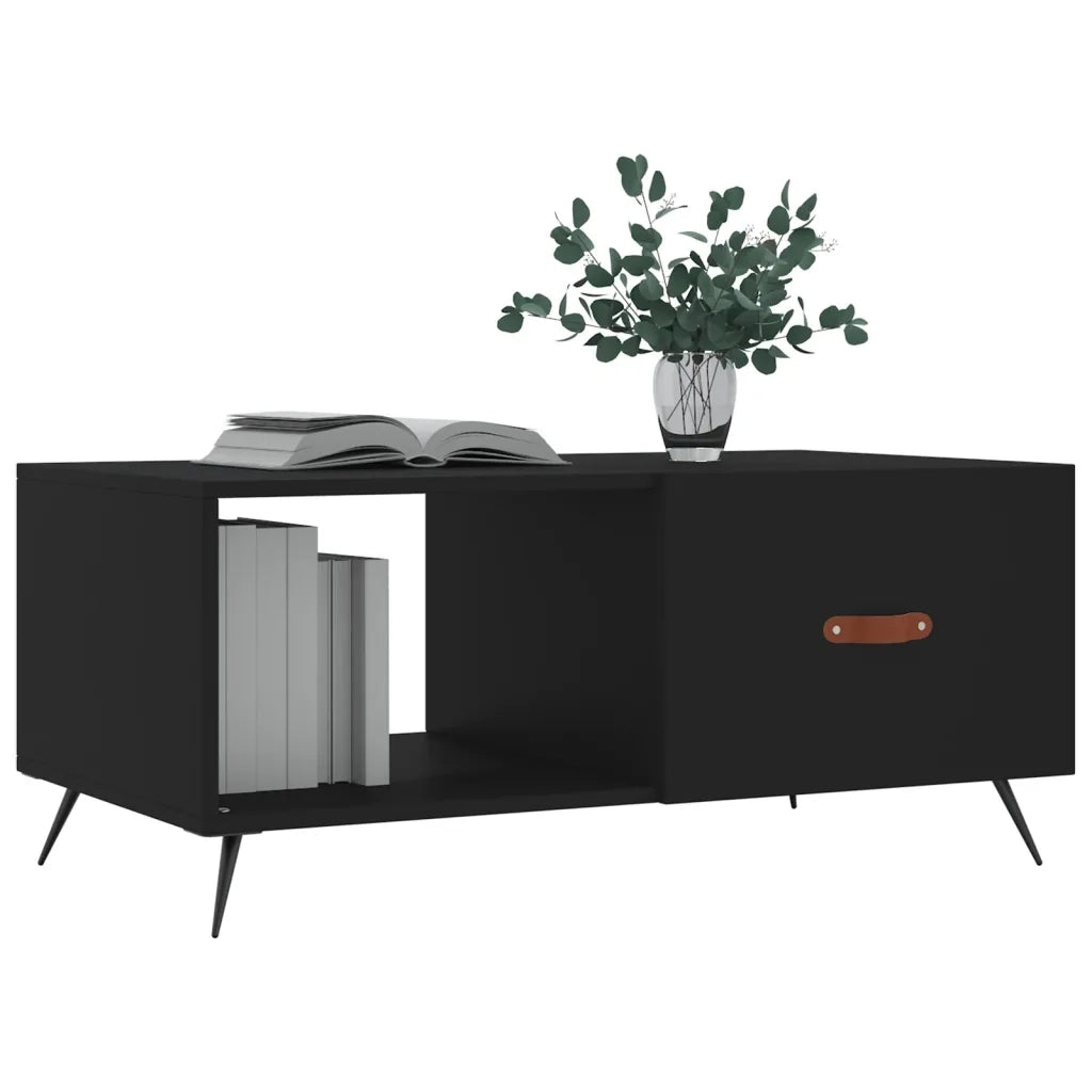 Tavolino da Salotto Nero 90x50x40 cm in Legno Multistratocod mxl 79682
