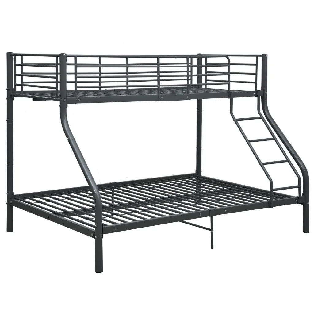 Letto da camera | Letto a Castello Nero in Metallo 140x200 cm/90x200 cm