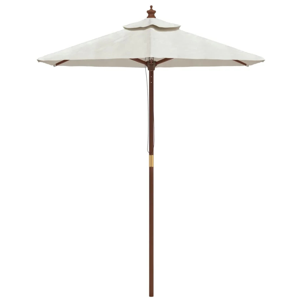 Ombrellone da giardino con palo in legno 196 x 231 cm colore sabbia 02_0008352