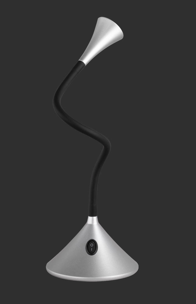 Lampada tavolo da Interno a LED in Plastica Argento