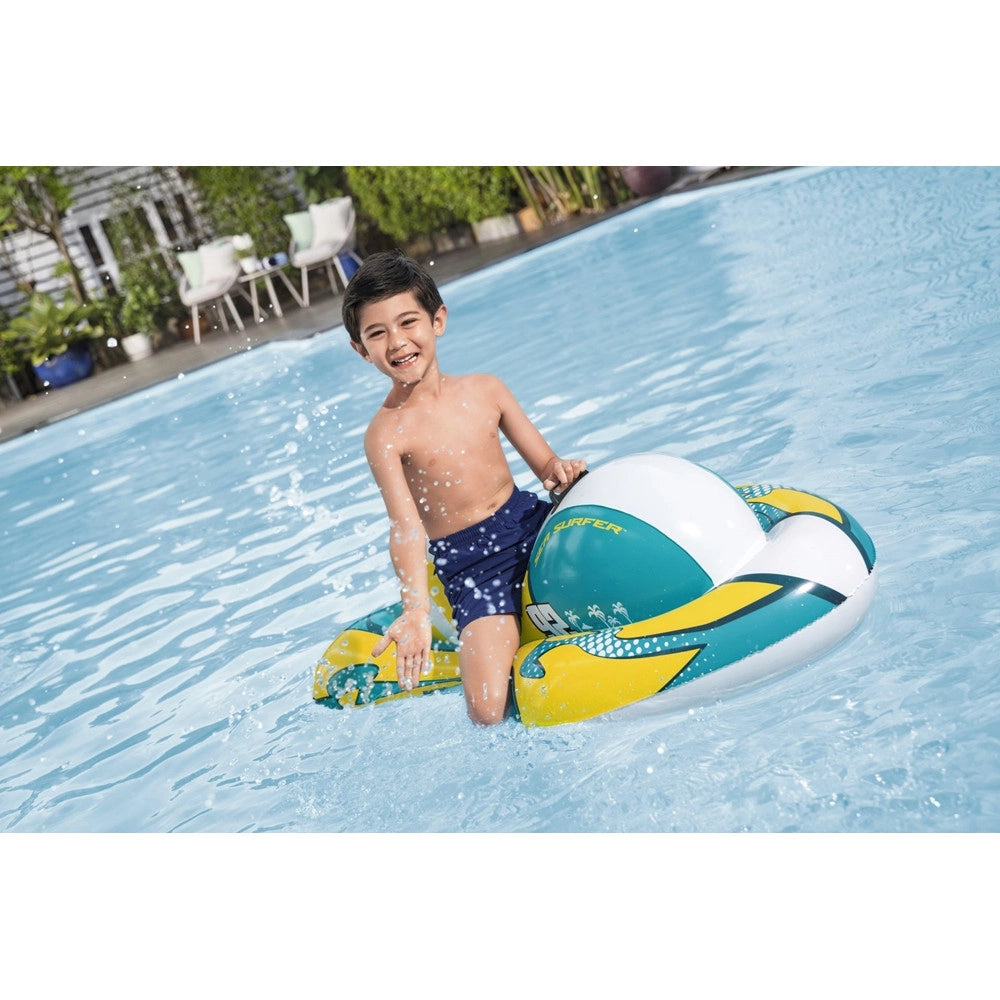 Trade Shop - Moto D'acqua Cavalcabile Gonfiabile Giocattolo Per Piscina 117x77cm Con Maniglia 41540 -