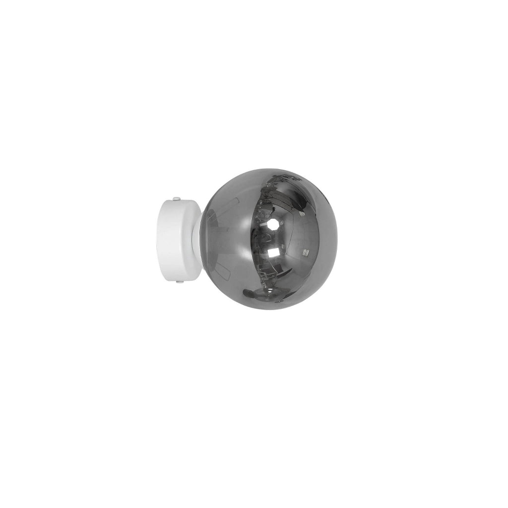 Applique Emibig Rossi vetro bianco fumo E14 1 luce IP20