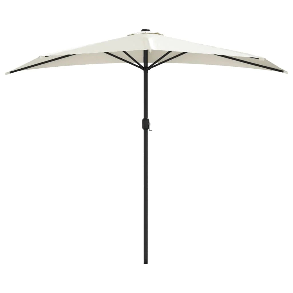 Ombrellone da balcone con palo in alluminio 270 x 135 cm mezzo sabbia 02_0008304