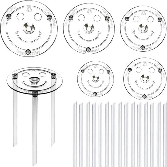 Set di piatti per torte multi-strato - 5 diametri (9/12/16/20/26 cm) per torte a strati