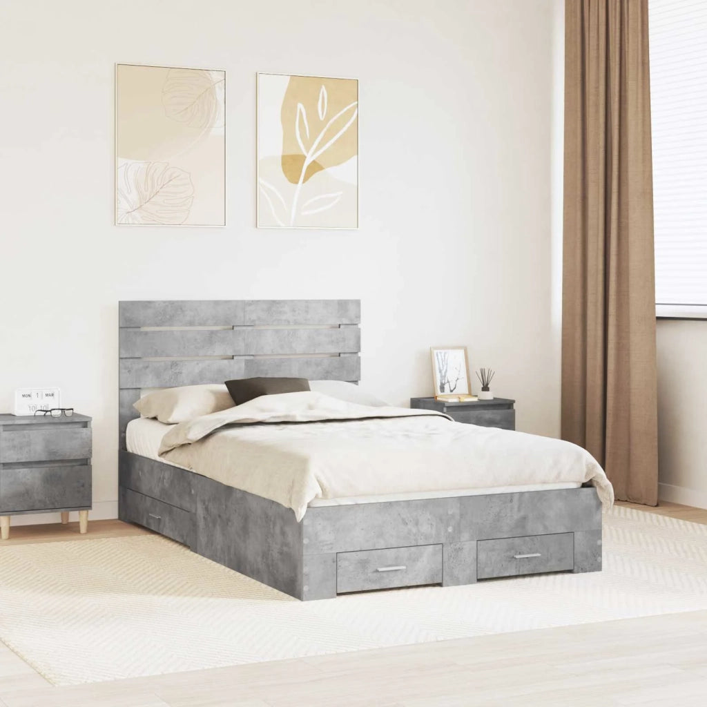 Struttura del letto con cassetto con testiera Legno multistrato 3411654