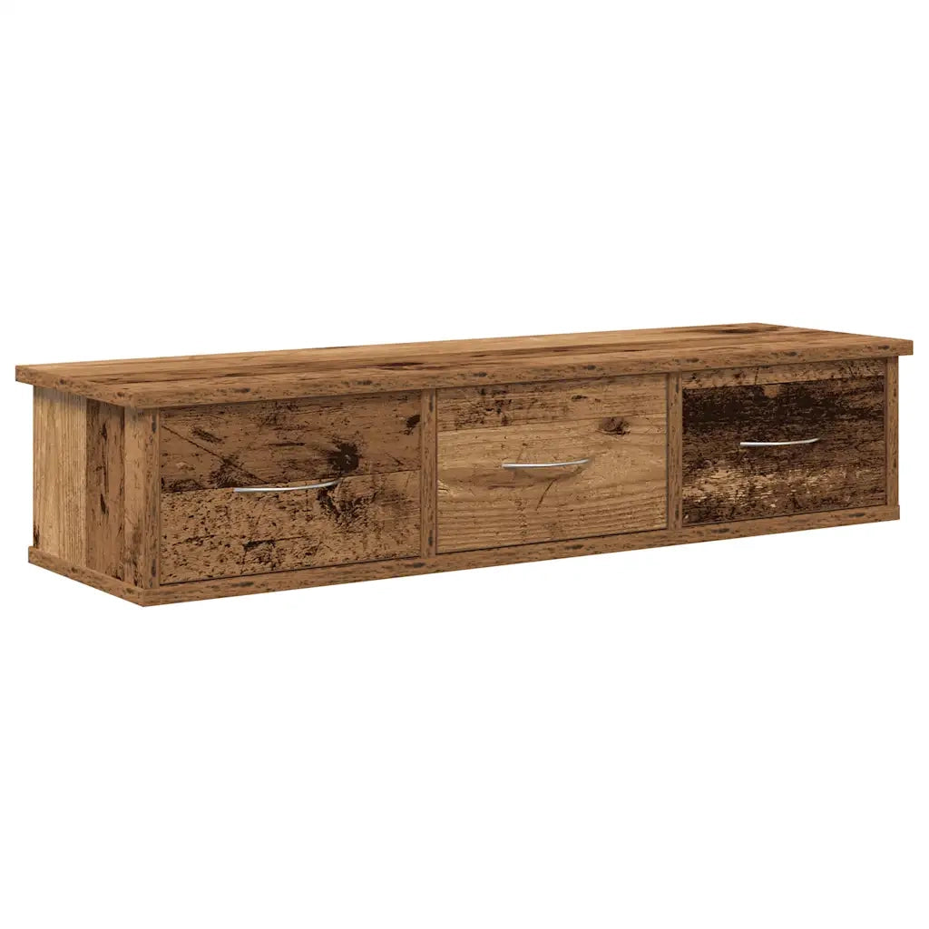 Mobile a Parete Legno Antico 88x26x18,5 cm in Truciolato 855860