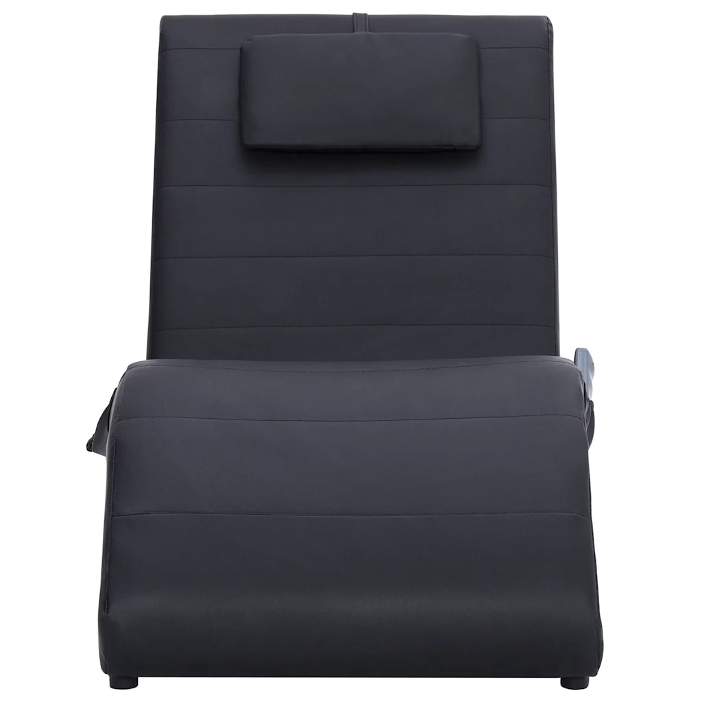 Sdraio Massaggiante con Cuscino Nero in Similpelle CFW2815610