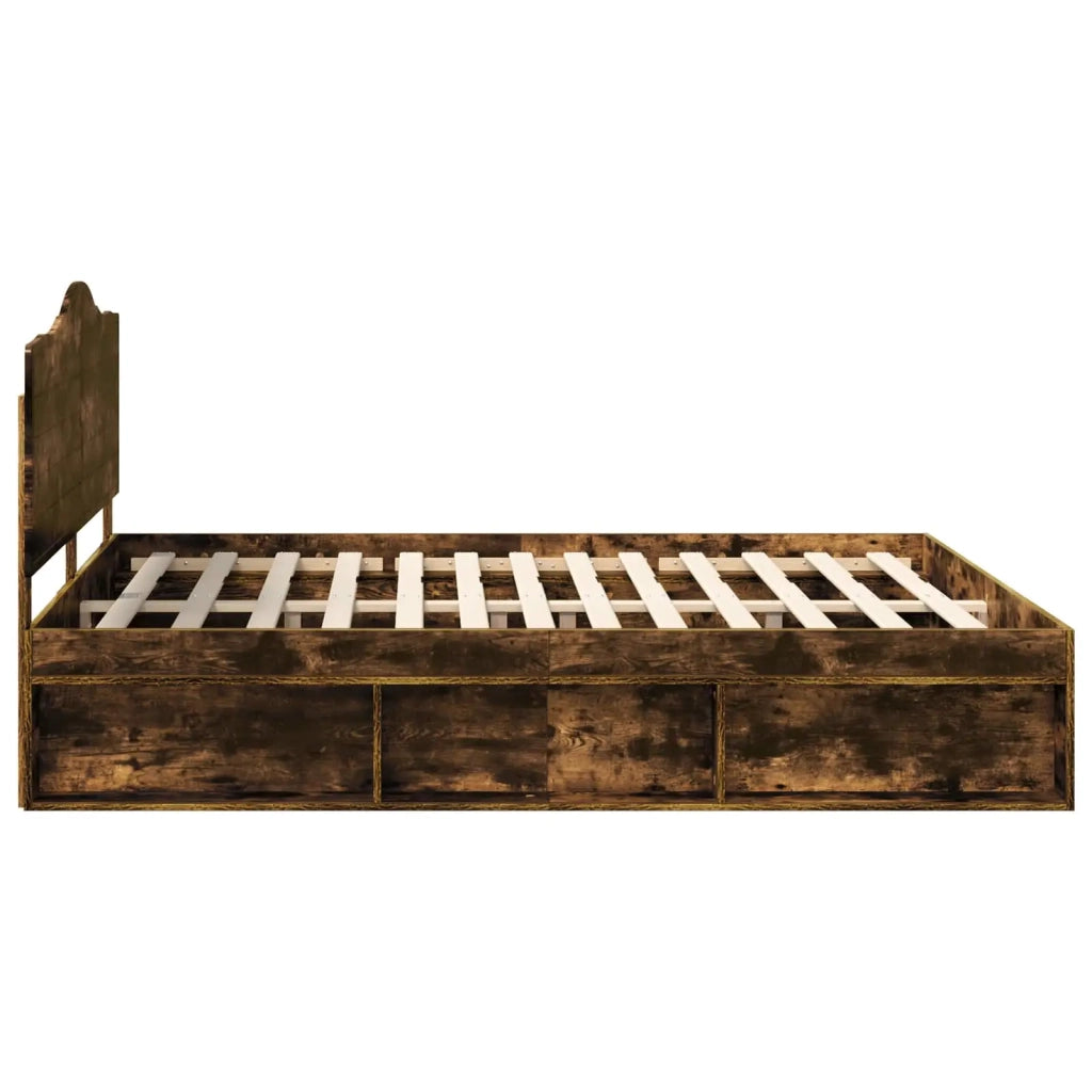 Struttura del letto-Giroletto Rovere fum¨¦ 180 x 200 cm Pino massello 229074