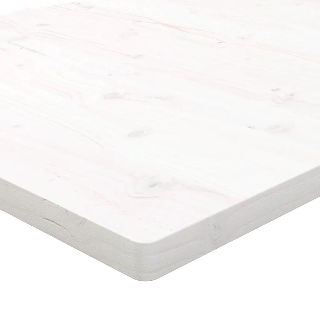 Piano Scrivania Bianco 80x40x2,5 cm in Legno Massello di Pino 824426