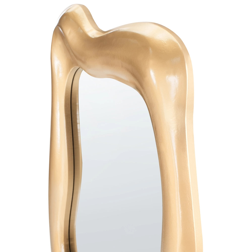 Specchio da parete MDF oro 77x59 cm Forma irregolare Decorazioni Accessori per la casa Decorativi
