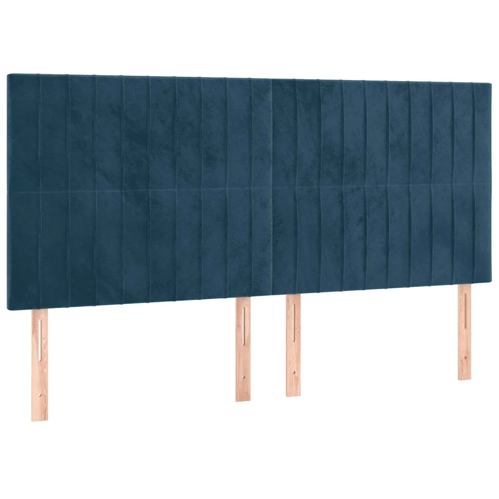 Giroletto senza Materasso Blu Scuro 200x200 cm in Velluto