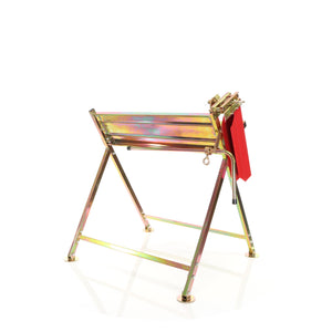 Cavalletto taglialegna per motosega pieghevole con guida copribarra