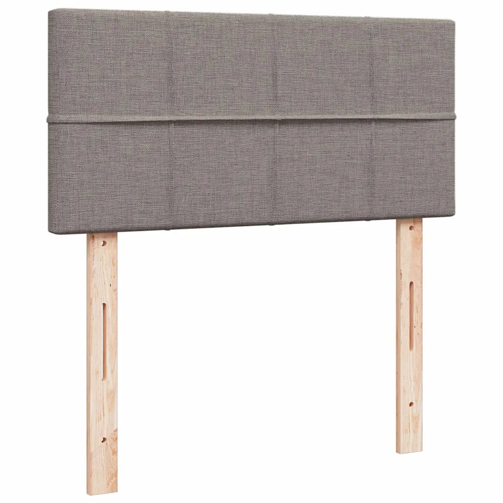 Struttura Letto Pouf con Materasso Tortora 90x190 cm in Tessuto 3312274