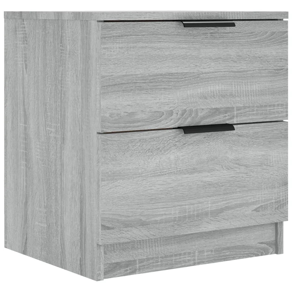 Comodini 2pz Grigio Sonoma in Legno Multistrato cod mxl 30273