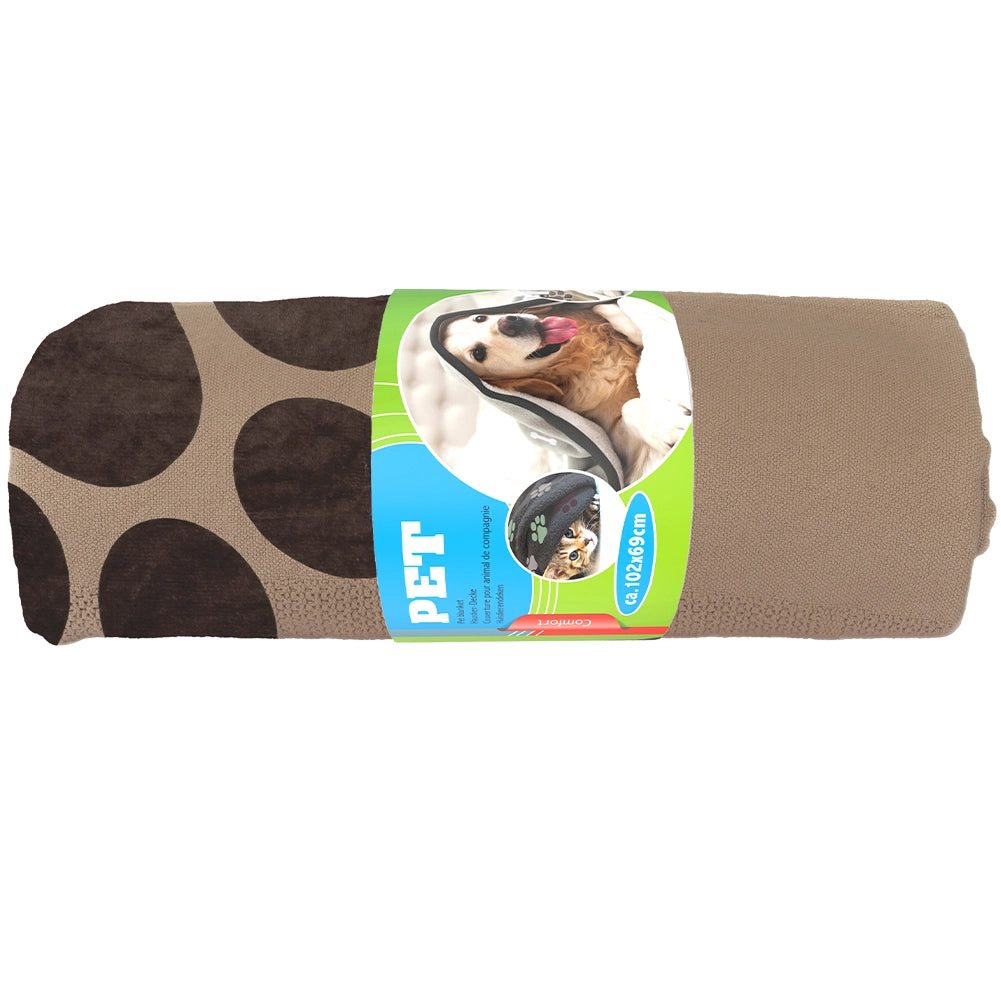 Coperta per Animali Domestici 102 x 69 cm Copertina Lavabile Cani e Gatti Beige