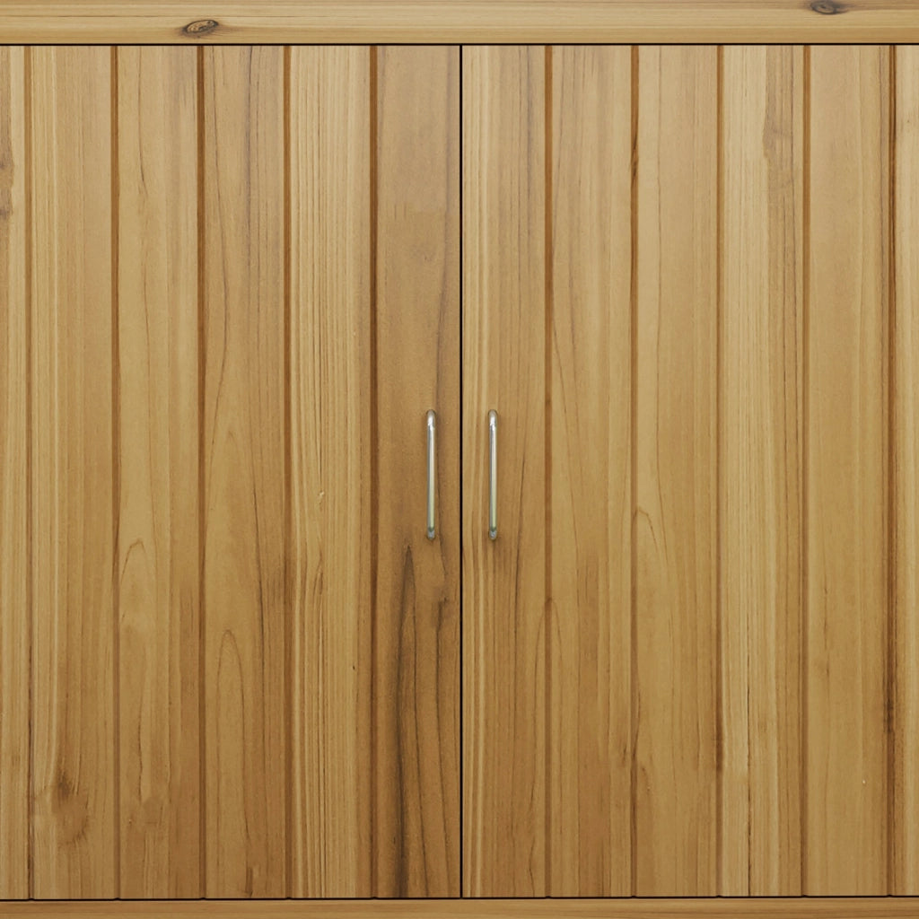 Armadio Porta Attrezzi da Esterno 110x50x85 cm con 2 Ante e Ripiani in Legno