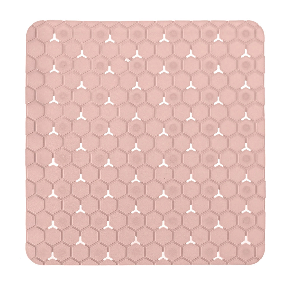 Tappeto bagno antiscivolo rosa 54x54 cm Maia