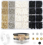 Set di Perline Decorative per Stringere - 2750 Pezzi Set per Adulti per Beadatura - Perline per Bambini per Bracciali - Collane con Perline Minime