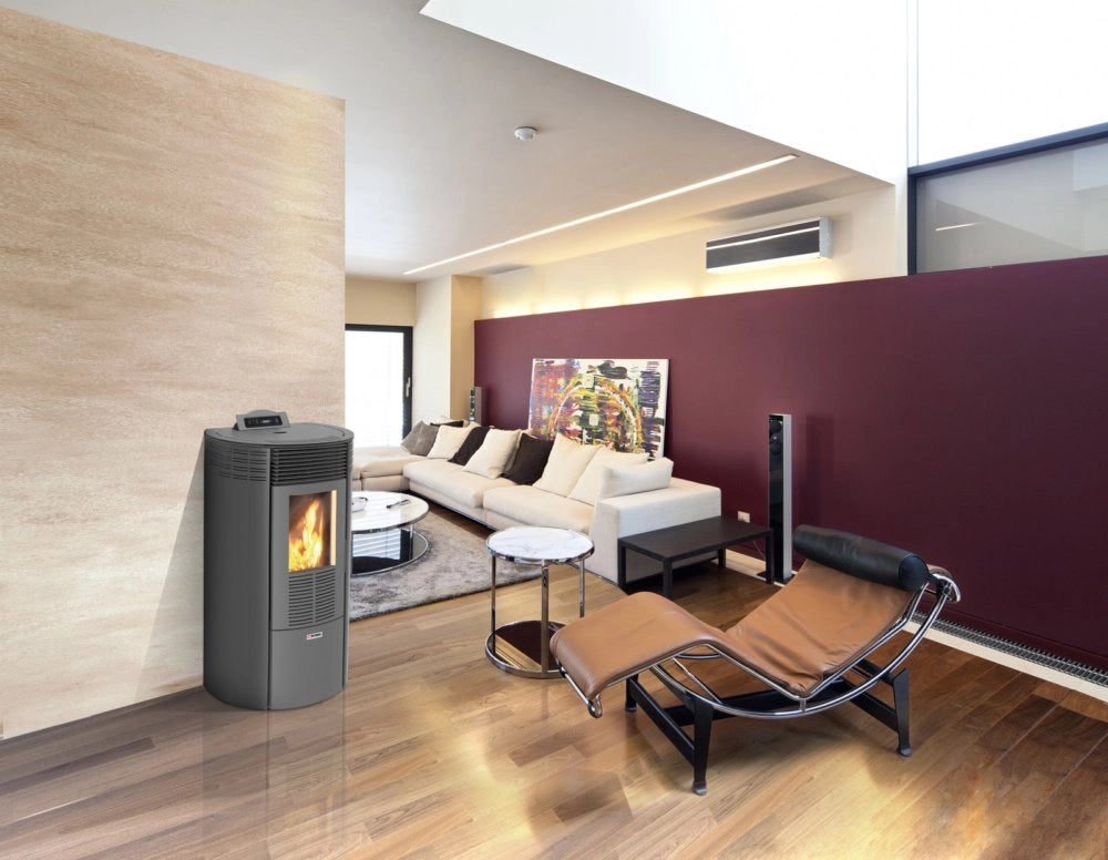 1pz stufa pellet 10,1 kw king 12 round antracite cod:ferx.93061