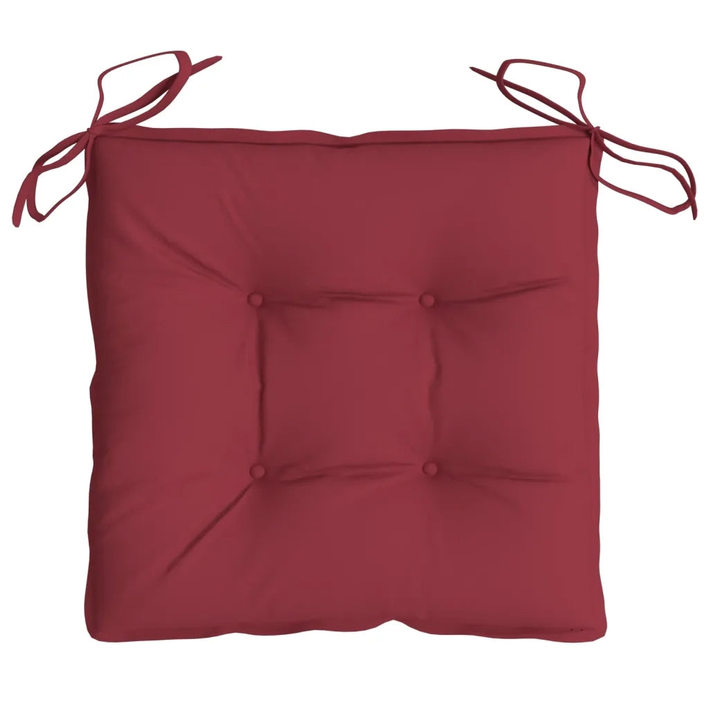 Cuscini per Pallet 2 pz Rosso Vino 50x50x7 cm Tessuto Oxford 361534