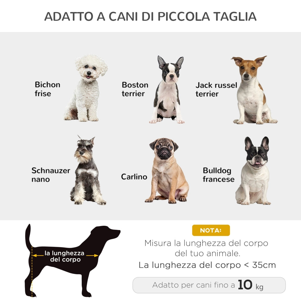 Cuccia Rialzata per Gatti e Cani 74x48,5x31 cm in Similpelle  Marrone Scuro