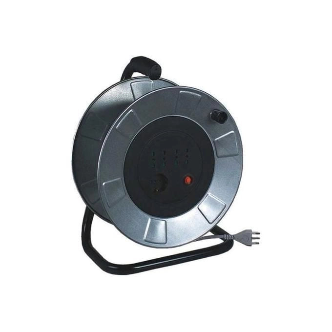FME 1208845 Avvolgicavo Elettrico 3x1,5 mm² 25 Metri con Disgiuntore Termico colore Nero
