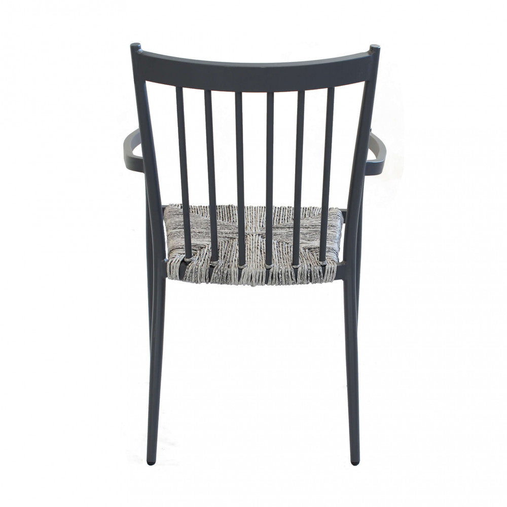 Sedia Martinica Impilabile 55x57x86 h cm in Alluminio Antracite