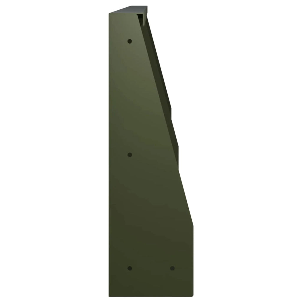 Muro di contenimento 4 pz 60 x 12 x 30 cm Acciaio Verde Oliva 3449075