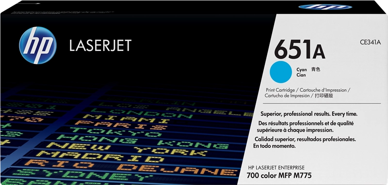 HP Cartuccia Toner originale ciano LaserJet 651A