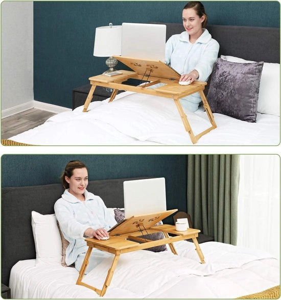 Tavolo da notte per letto, tavolo da notte pieghevole, tavolo da lavoro per letto, tavolo da notte con gambe pieghevoli, 89D x 35L x 29A centimetri