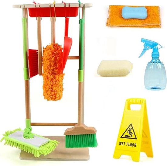 Carrello di pulizia - Carrello di pulizia per mobili - Kit di pulizia - Carrello di pulizia per auto - Carrello di pulizia per auto - Set di pulizia per bambini
