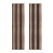 Coppia di Pannelli Fonoassorbenti con Doghe Noce Scuro Moderno Lusso 3D 2400 x 600mm