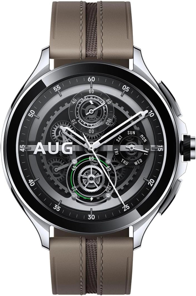 Watch 2 Pro 4G (LTE) Smartwatch (135-205 mm, Leder, Silber/Braun), Braun, Unico, Klassisch