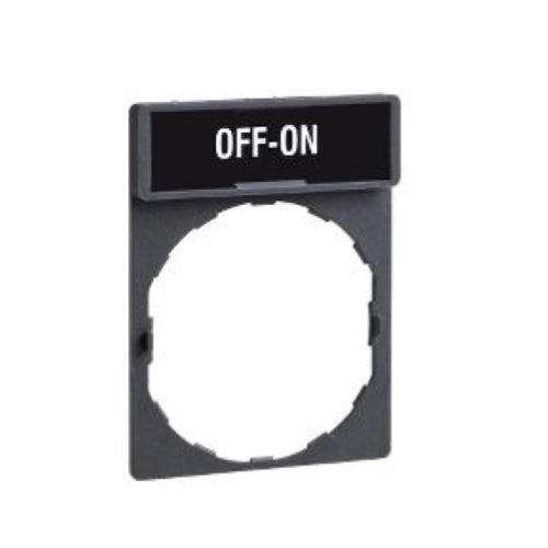 PORTA ETICHETTA 30 X 40MM - PER UNITÀ Ø22 - CON ETICHETTA OFF-ON