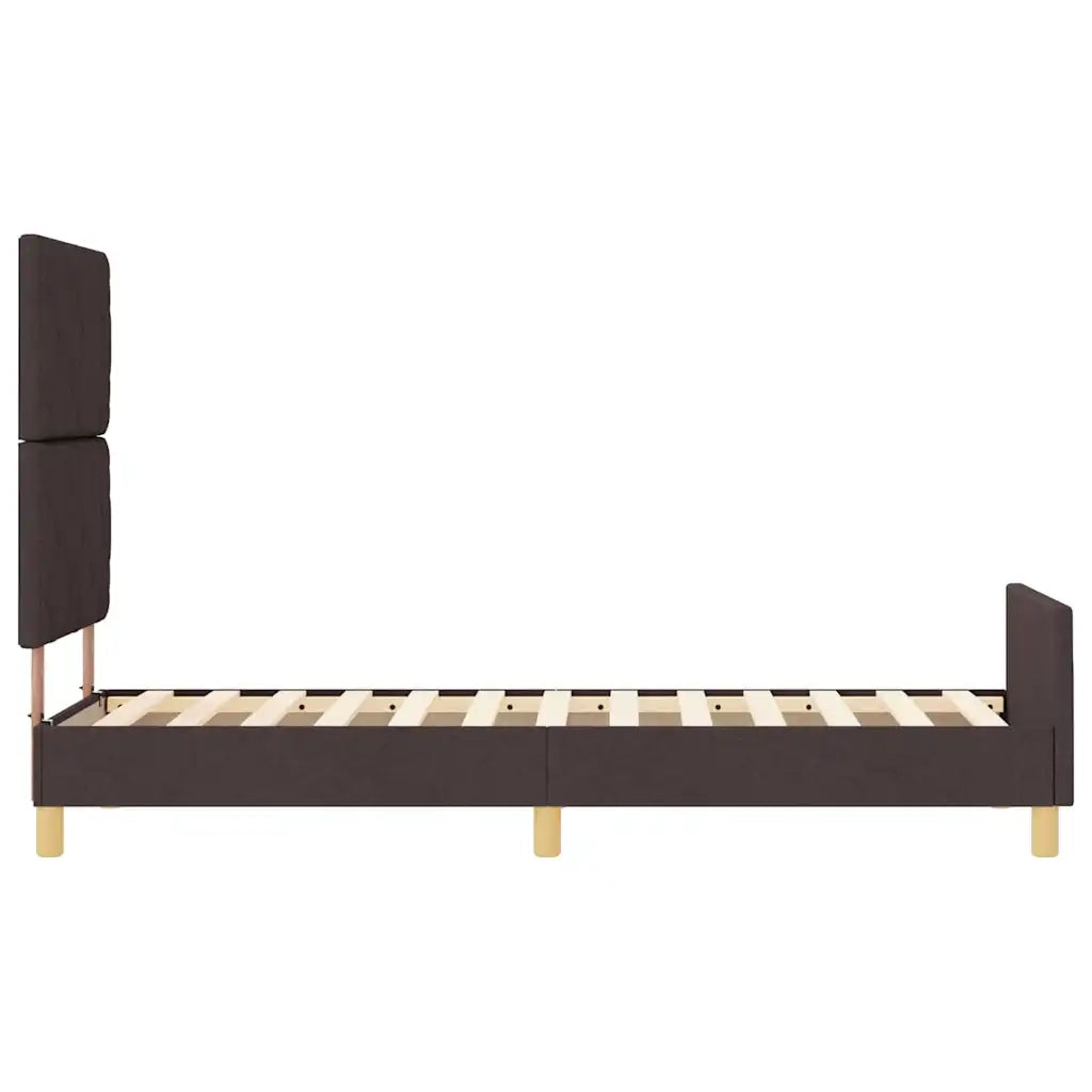 Struttura del letto Marrone scuro 80 x 200 cm Tessuto 3344763